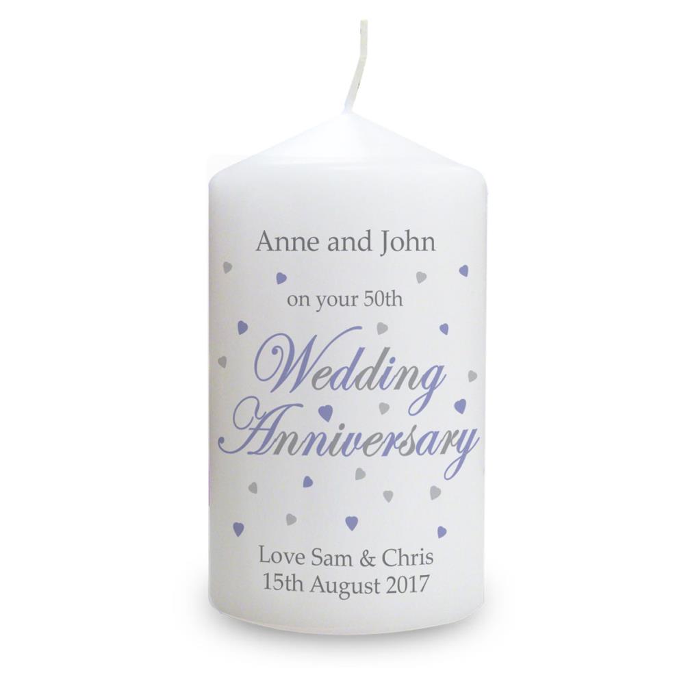Personalised Anniversary Pillar Candle £11.69